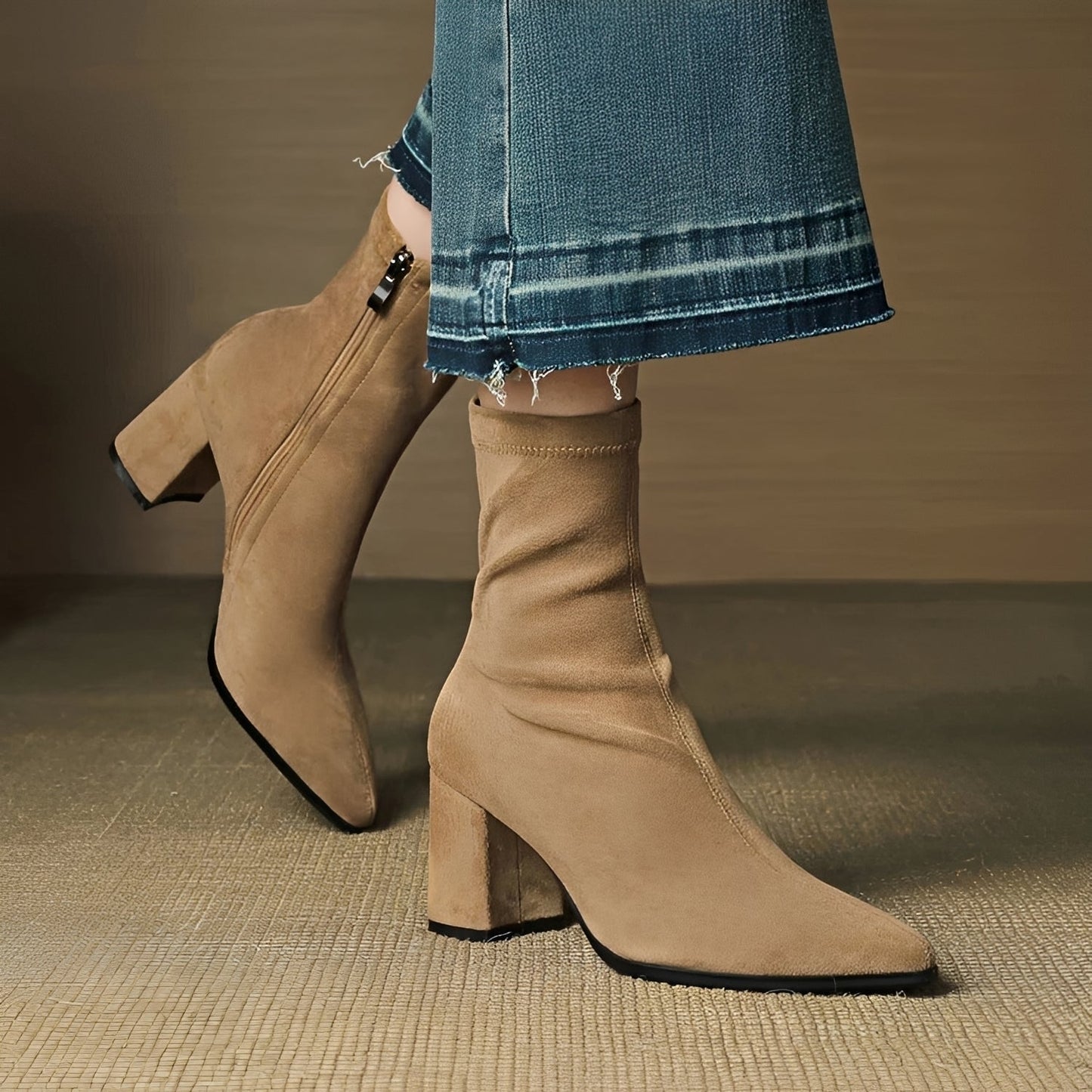 Mikayla - Bequeme Stiefel mit Absatz und Reißverschluss
