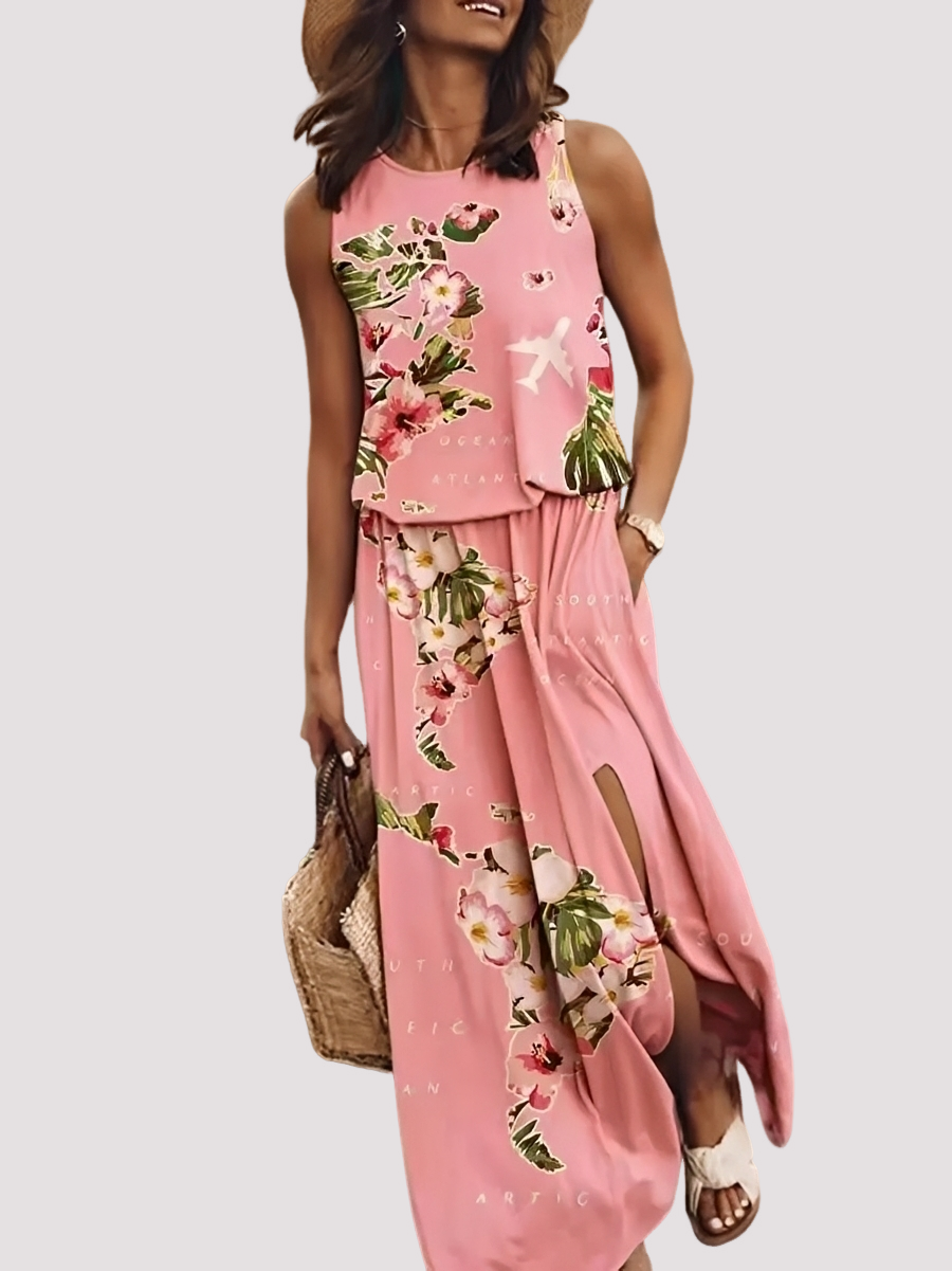 Halle - Stilvolles, ärmelloses Damen-Maxikleid