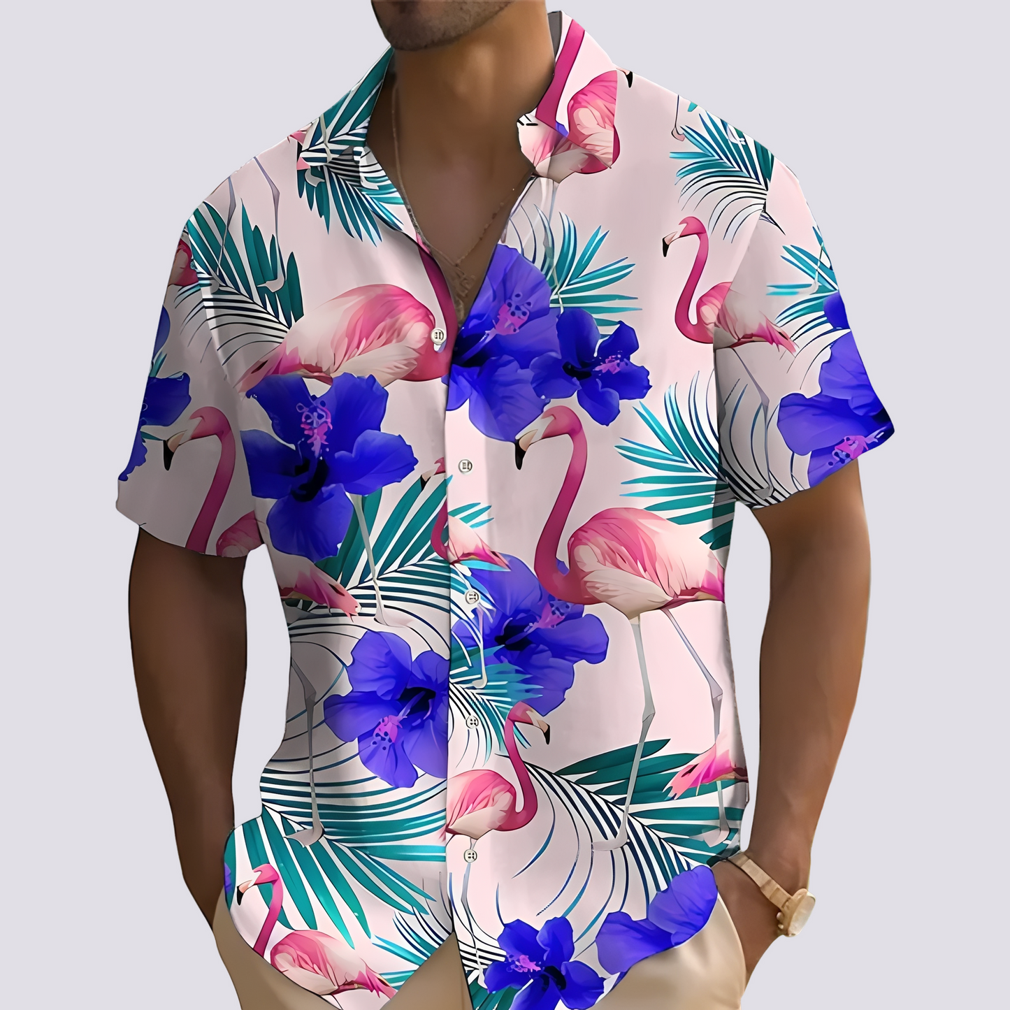 Philip - Modisches Herrenhemd mit Hawaii-Muster