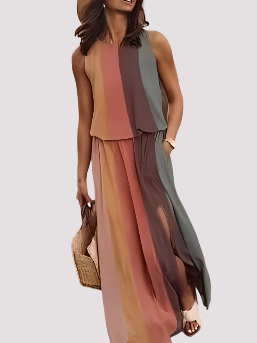Halle - Stilvolles, ärmelloses Damen-Maxikleid