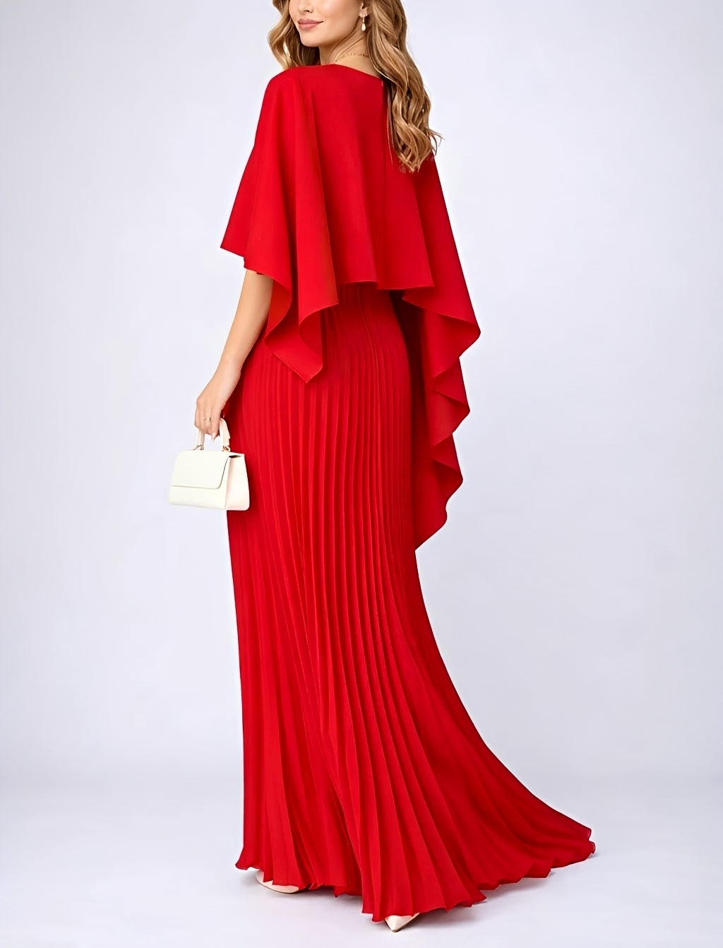 Zuzanna - Elegantes Maxikleid mit Falten aus Chiffon