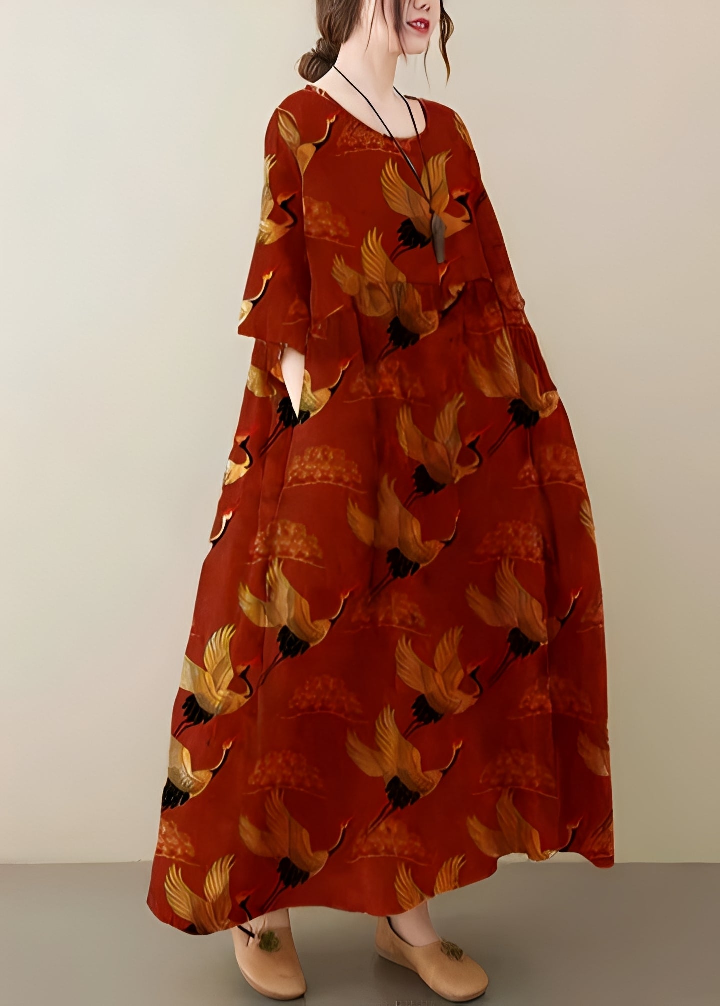 Mariam - Elegantes, locker sitzendes Damenkleid mit weitem Rock