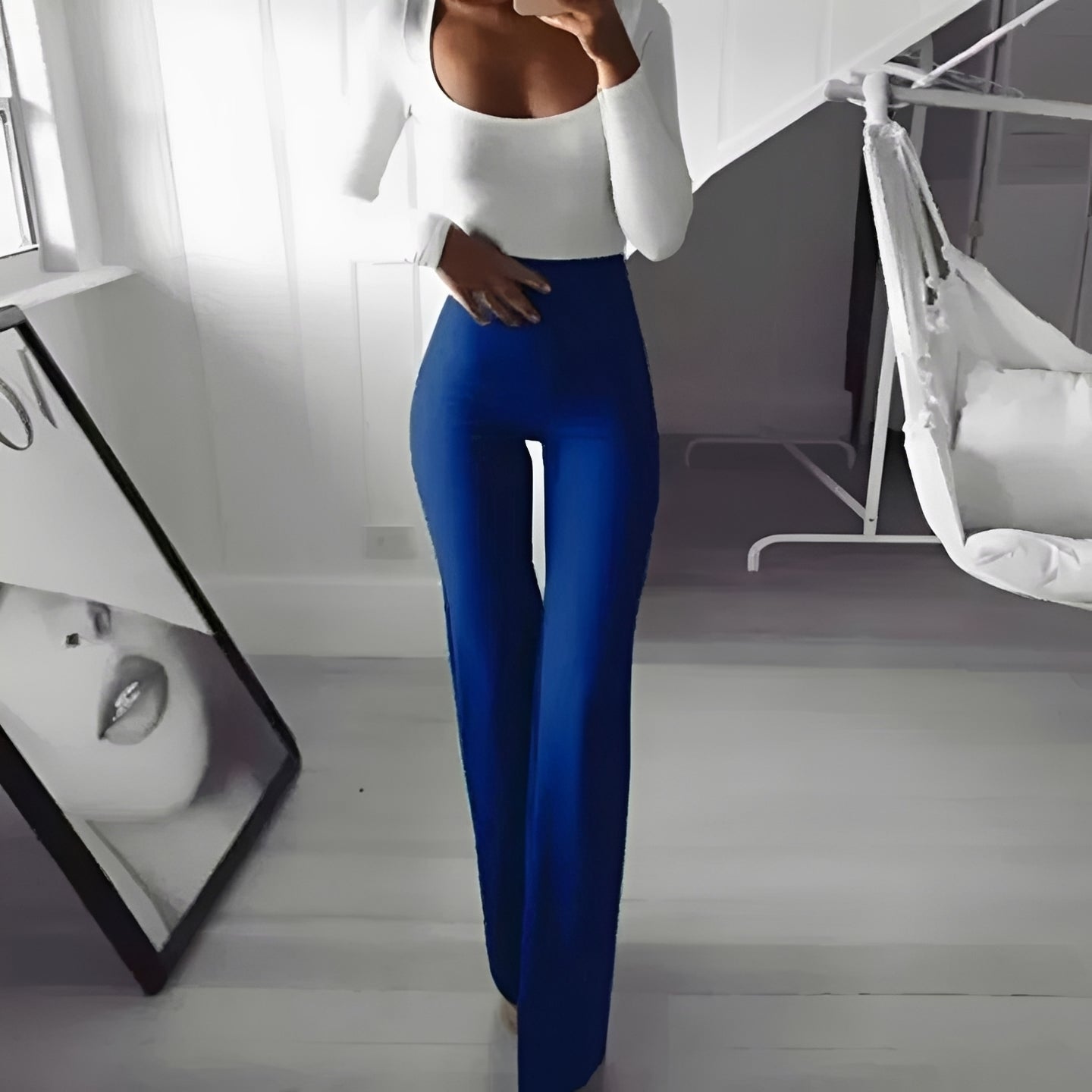 Keiran - Elegante Hose mit weit geschnittenem Bein und schlanker Passform