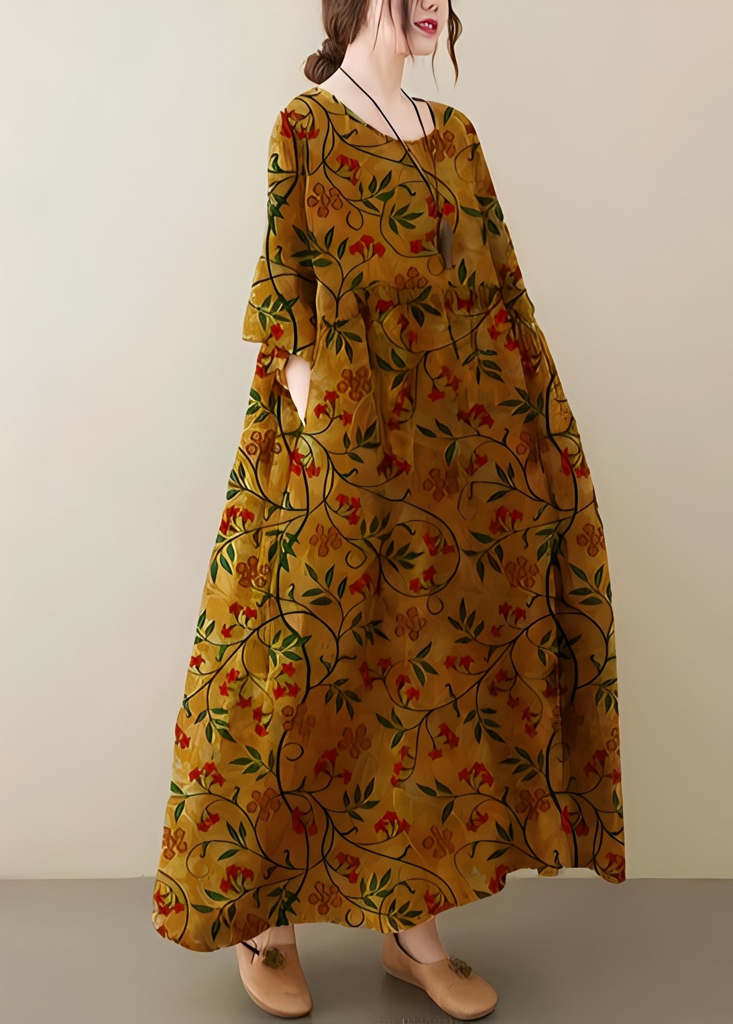 Mariam - Elegantes, locker sitzendes Damenkleid mit weitem Rock