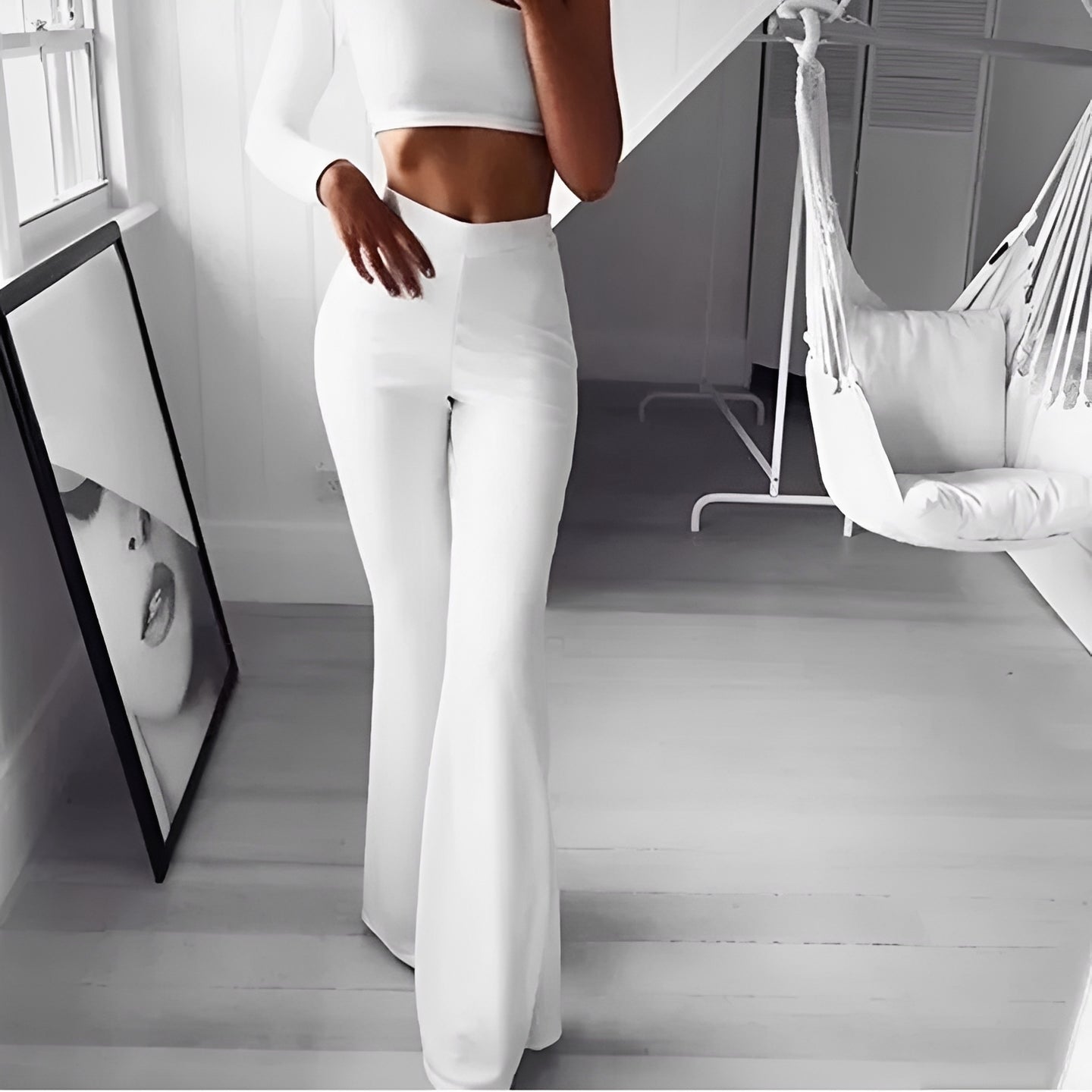 Keiran - Elegante Hose mit weit geschnittenem Bein und schlanker Passform