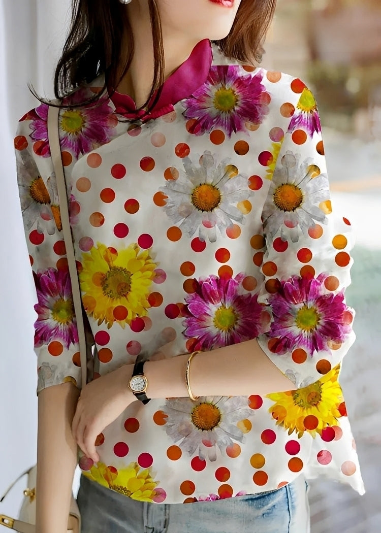 Margaret - Damenbluse mit elegantem Blumenmuster