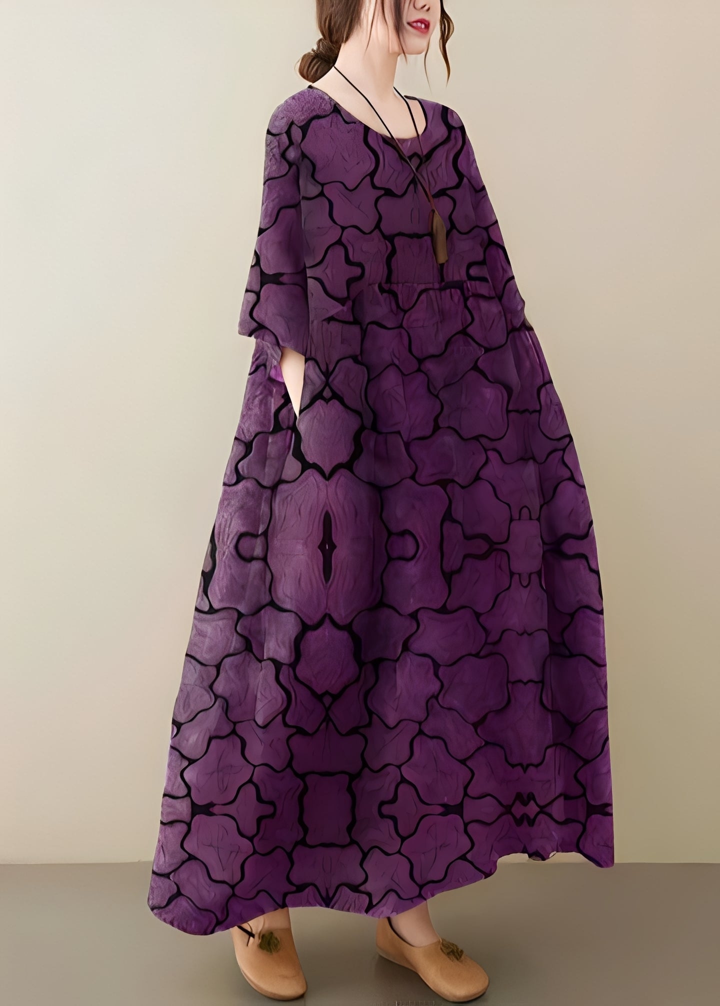 Mariam - Elegantes, locker sitzendes Damenkleid mit weitem Rock