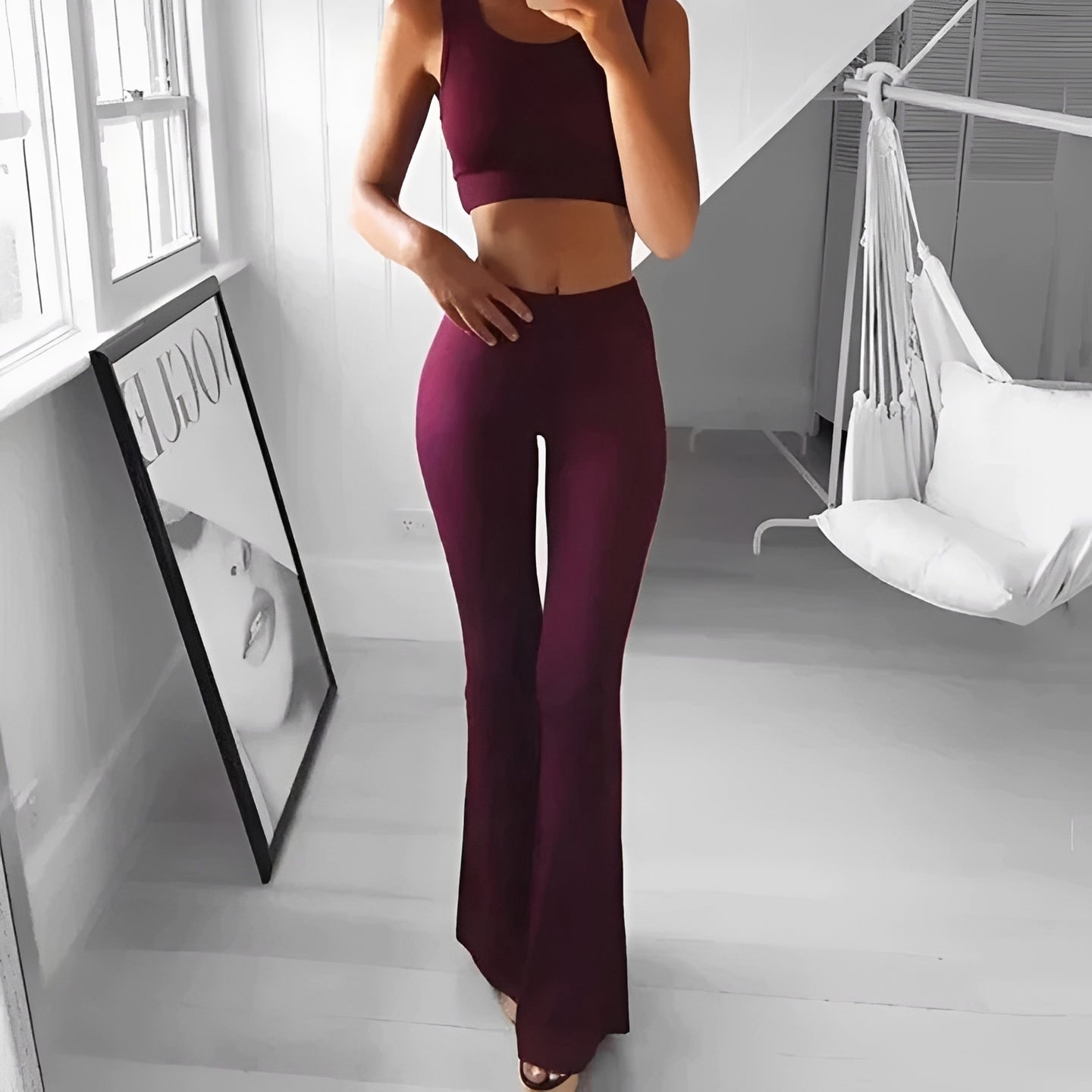Keiran - Elegante Hose mit weit geschnittenem Bein und schlanker Passform